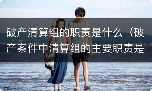 破产清算组的职责是什么（破产案件中清算组的主要职责是什么）