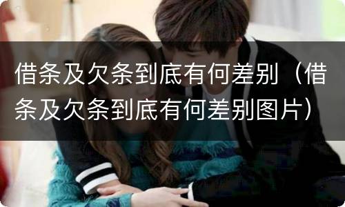借条及欠条到底有何差别（借条及欠条到底有何差别图片）