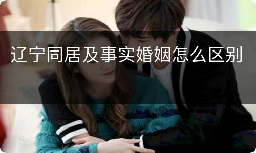 辽宁同居及事实婚姻怎么区别