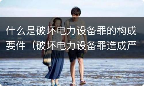 什么是破坏电力设备罪的构成要件（破坏电力设备罪造成严重后果的情形）
