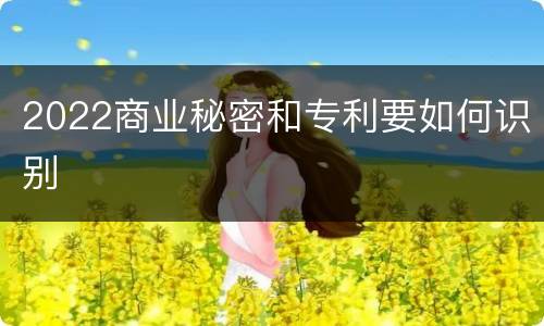 2022商业秘密和专利要如何识别