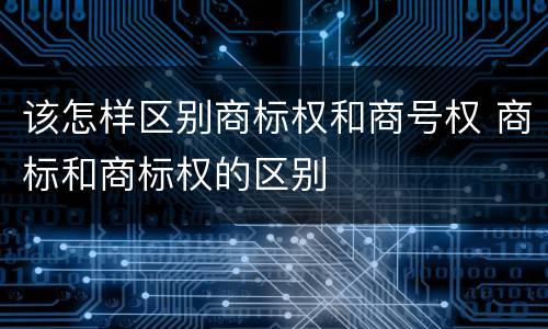 该怎样区别商标权和商号权 商标和商标权的区别