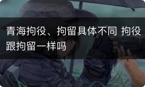 青海拘役、拘留具体不同 拘役跟拘留一样吗