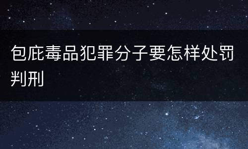 包庇毒品犯罪分子要怎样处罚判刑