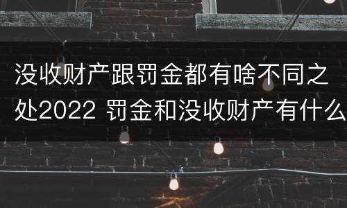没收财产跟罚金都有啥不同之处2022 罚金和没收财产有什么区别