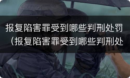 报复陷害罪受到哪些判刑处罚（报复陷害罪受到哪些判刑处罚呢）