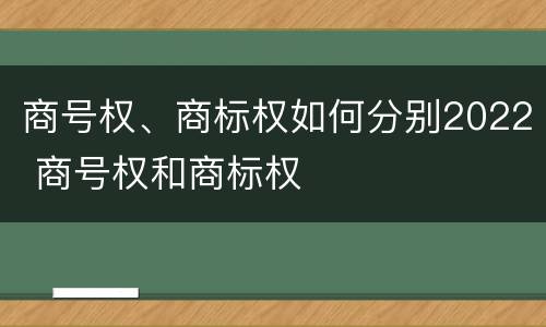 商号权、商标权如何分别2022 商号权和商标权
