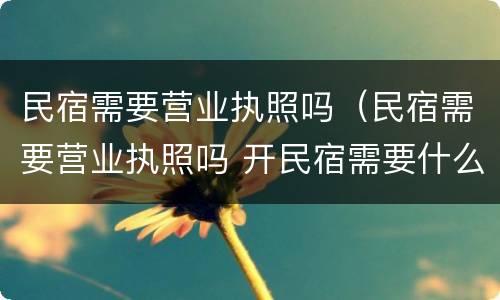 民宿需要营业执照吗（民宿需要营业执照吗 开民宿需要什么证件 如何开民宿）