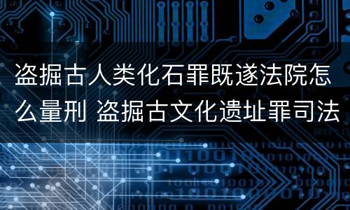 盗掘古人类化石罪既遂法院怎么量刑 盗掘古文化遗址罪司法解释