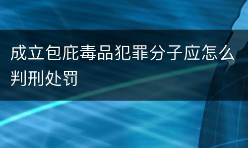 成立包庇毒品犯罪分子应怎么判刑处罚