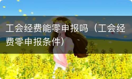 工会经费能零申报吗（工会经费零申报条件）