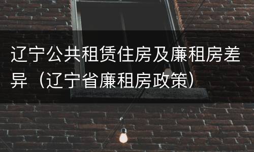 辽宁公共租赁住房及廉租房差异（辽宁省廉租房政策）