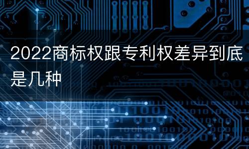 2022商标权跟专利权差异到底是几种