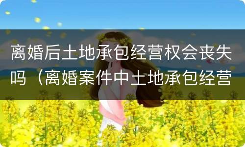 离婚后土地承包经营权会丧失吗（离婚案件中土地承包经营权）