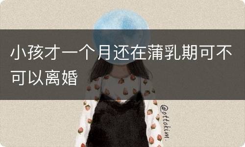 小孩才一个月还在蒲乳期可不可以离婚