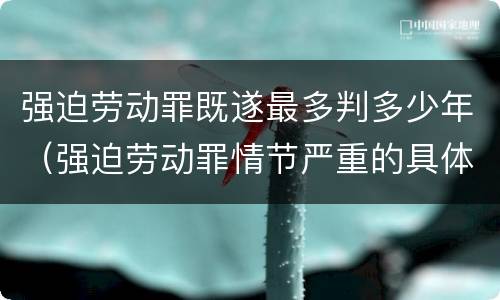 强迫劳动罪既遂最多判多少年（强迫劳动罪情节严重的具体规定）