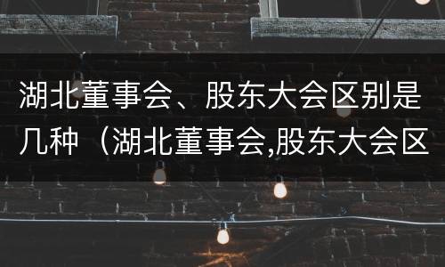 湖北董事会、股东大会区别是几种（湖北董事会,股东大会区别是几种会议）