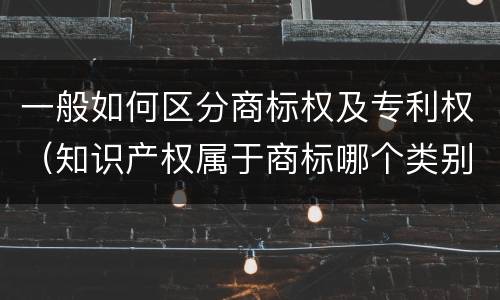 一般如何区分商标权及专利权（知识产权属于商标哪个类别）