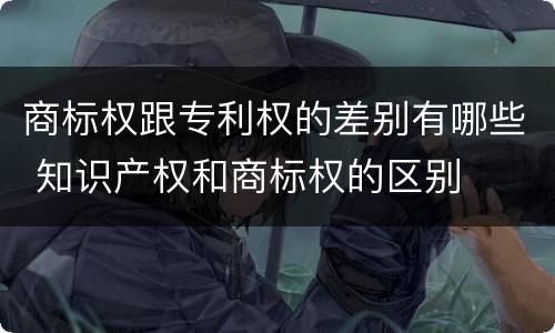 商标权跟专利权的差别有哪些 知识产权和商标权的区别