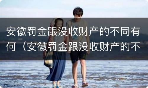 安徽罚金跟没收财产的不同有何（安徽罚金跟没收财产的不同有何区别）