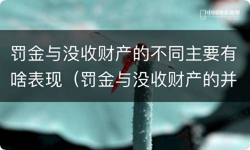 罚金与没收财产的不同主要有啥表现（罚金与没收财产的并罚）