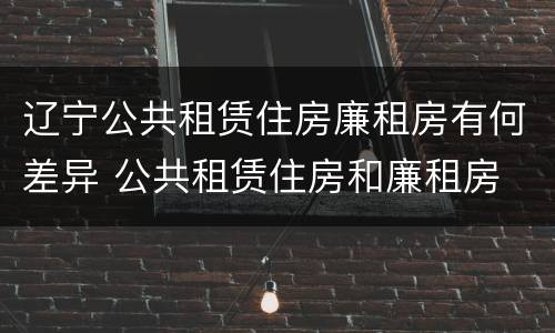 辽宁公共租赁住房廉租房有何差异 公共租赁住房和廉租房