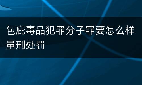 包庇毒品犯罪分子罪要怎么样量刑处罚