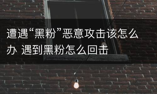 遭遇“黑粉”恶意攻击该怎么办 遇到黑粉怎么回击