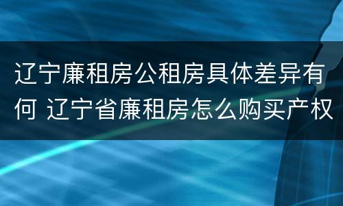 辽宁廉租房公租房具体差异有何 辽宁省廉租房怎么购买产权