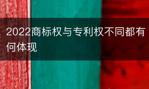 2022商标权与专利权不同都有何体现
