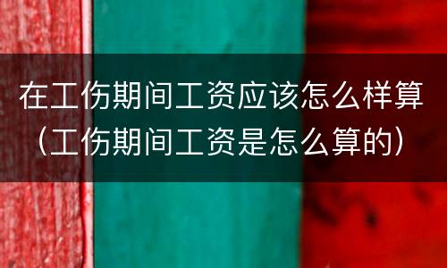 在工伤期间工资应该怎么样算（工伤期间工资是怎么算的）