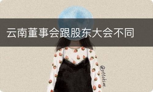 云南董事会跟股东大会不同