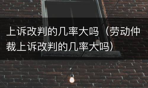 上诉改判的几率大吗（劳动仲裁上诉改判的几率大吗）