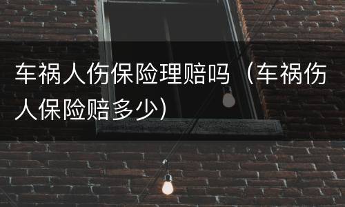车祸人伤保险理赔吗（车祸伤人保险赔多少）