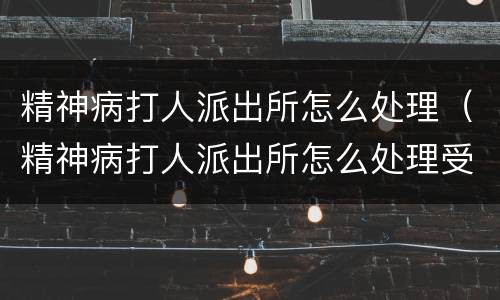精神病打人派出所怎么处理（精神病打人派出所怎么处理受案）
