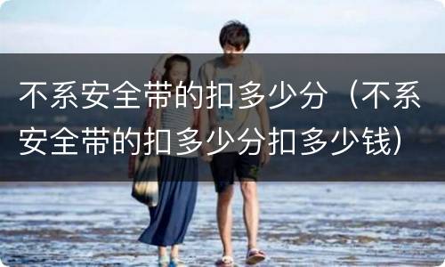 不系安全带的扣多少分（不系安全带的扣多少分扣多少钱）