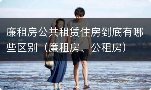 廉租房公共租赁住房到底有哪些区别（廉租房、公租房）