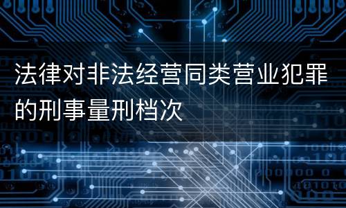 法律对非法经营同类营业犯罪的刑事量刑档次