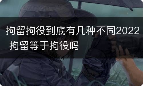 拘留拘役到底有几种不同2022 拘留等于拘役吗