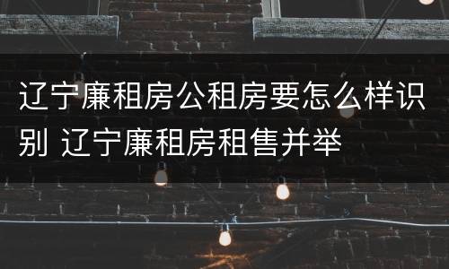 辽宁廉租房公租房要怎么样识别 辽宁廉租房租售并举