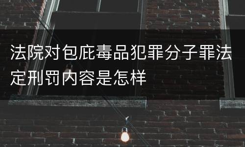 法院对包庇毒品犯罪分子罪法定刑罚内容是怎样