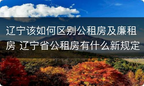 辽宁该如何区别公租房及廉租房 辽宁省公租房有什么新规定
