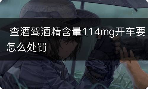  查酒驾酒精含量114mg开车要怎么处罚