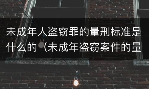 未成年人盗窃罪的量刑标准是什么的（未成年盗窃案件的量刑标准）