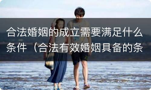 合法婚姻的成立需要满足什么条件（合法有效婚姻具备的条件）