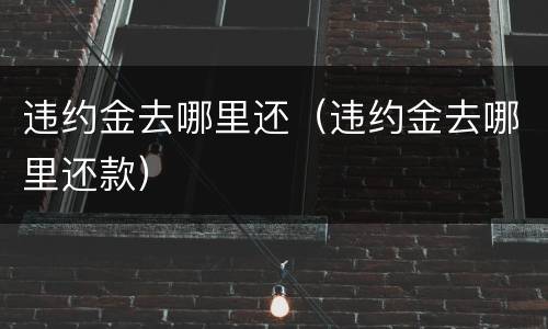 违约金去哪里还（违约金去哪里还款）