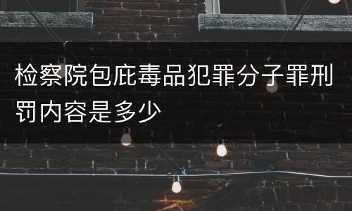 检察院包庇毒品犯罪分子罪刑罚内容是多少