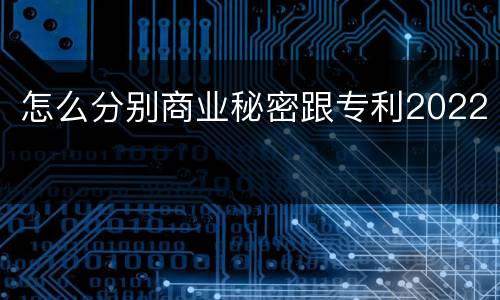 怎么分别商业秘密跟专利2022