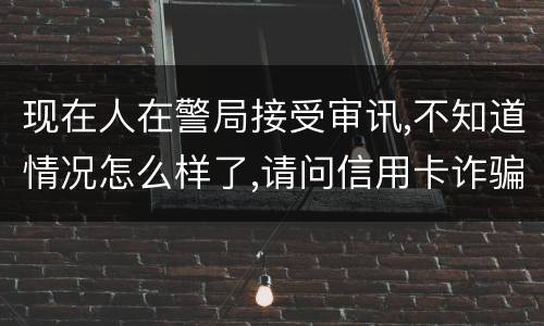现在人在警局接受审讯,不知道情况怎么样了,请问信用卡诈骗罪是如何认定和处罚的