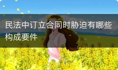 民法中订立合同时胁迫有哪些构成要件